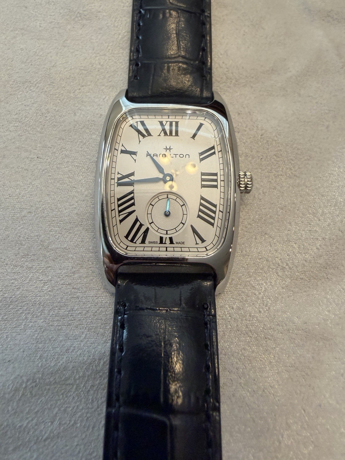 Hamilton American Classic White Women’s Watch with Blue Leather Band – H13421611
