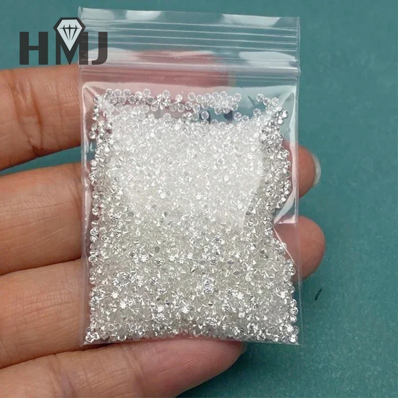 0.7~3MM Melee Round Moissanite Stone D White VVS Loose Gemstone For Earring Ring