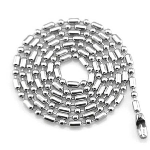 5pcs/lot 1.6/2/2.4/3mm Stainless Steel Bamboo Chain Necklace Jewelry Wholesale