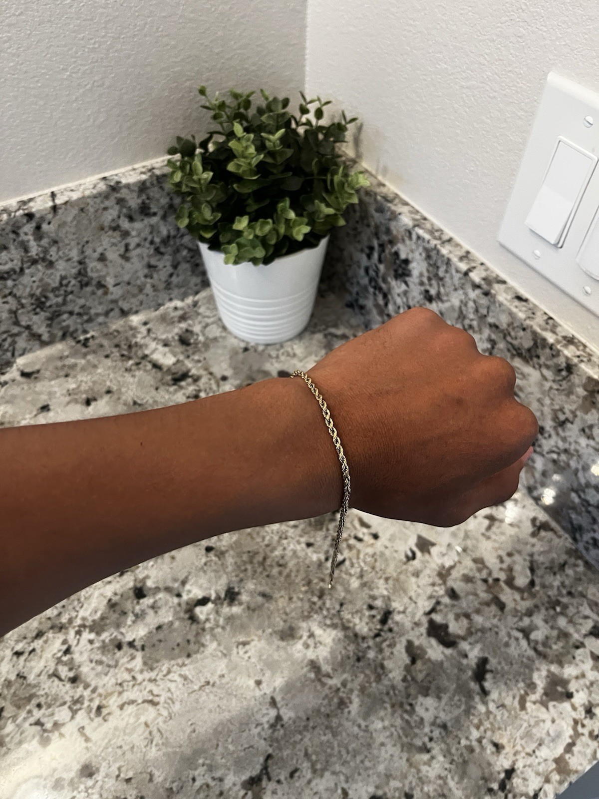 Real Gold 10K Rope Bracelet – 8 inches long – 3 or more mm wide