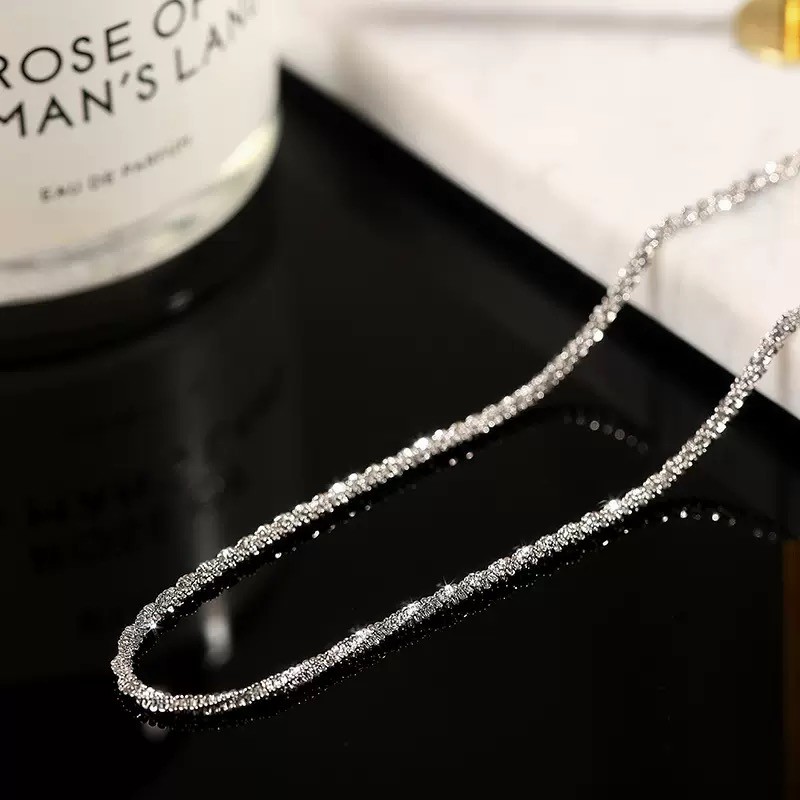 Sparkling Starry Necklace Titanium Steel 18K Gold Plated Chain Fashion Jewelry