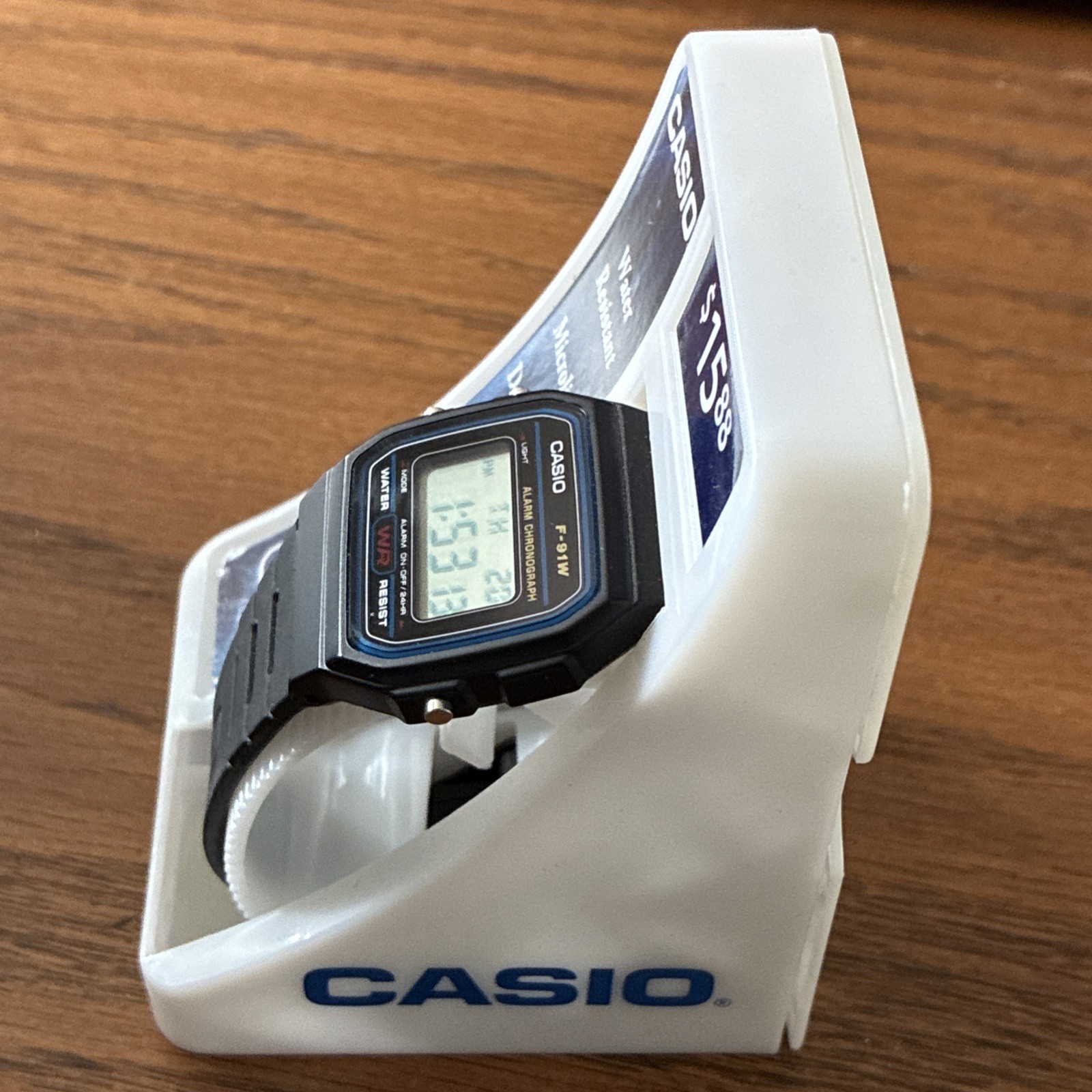 Casio F91W – Men’s LED Quartz Watch – Black Resin Strap – F91W-1XTC