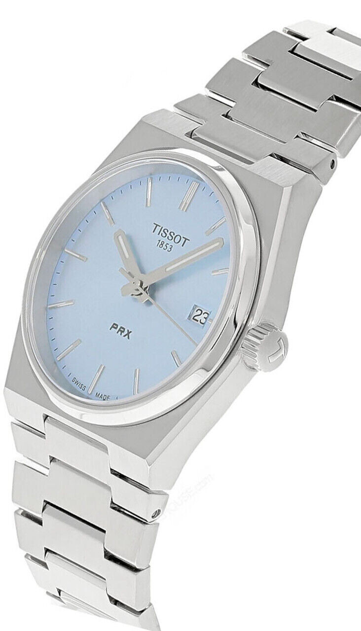 Tissot PRX Light Blue Dial Quartz 35mm Ladies Watch T1372101135100