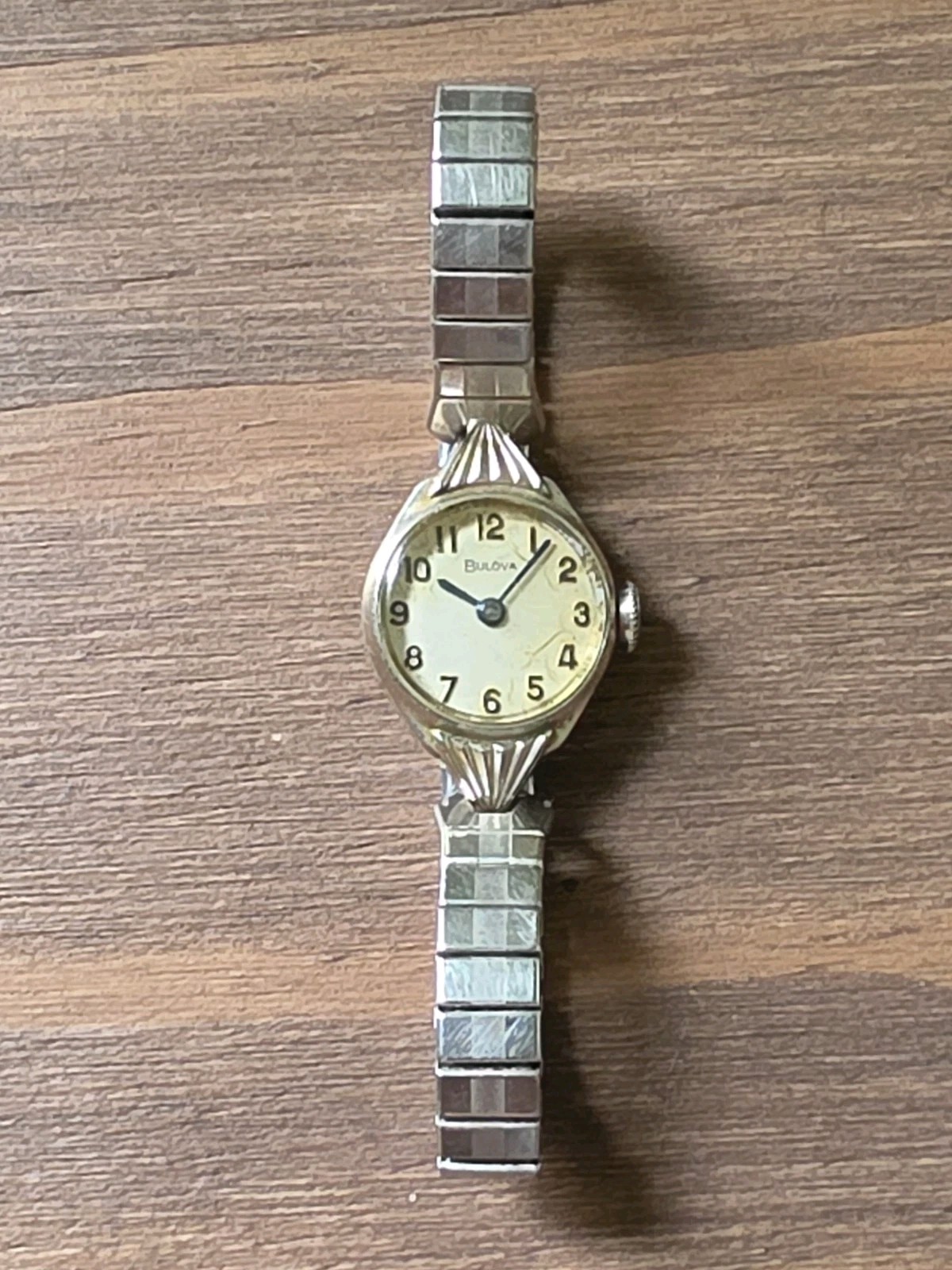 Vintage Ladies 10K RGP Bulova Wind Up Watch *Not In Working Condition*