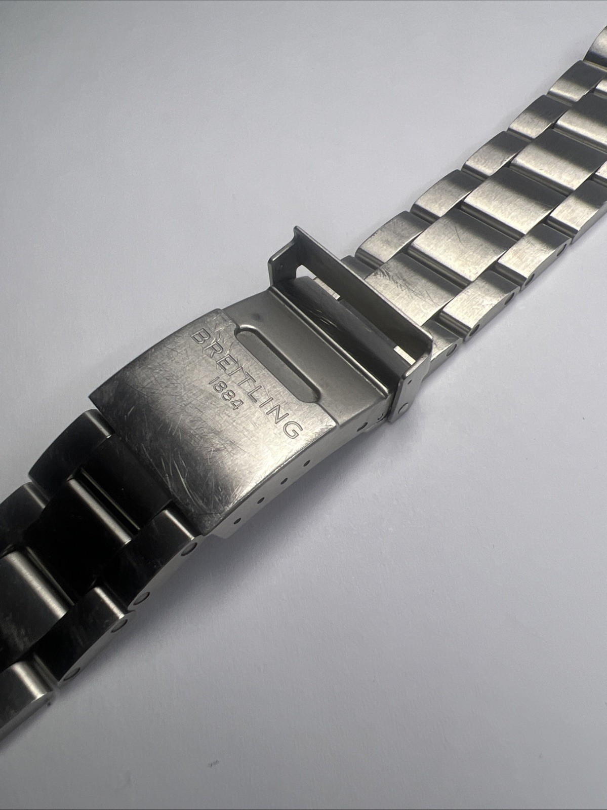 Authentic 22mm Breitling Brushed Satin Steel 162A Bracelet 20mm Deployant Clasp