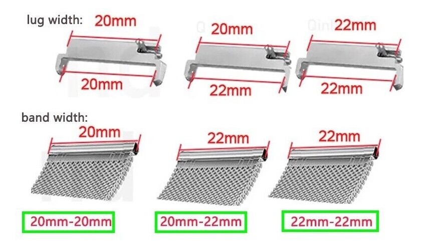 Watch Strap Bracelet Adapter Convertor Extender Different Sizes to Choose