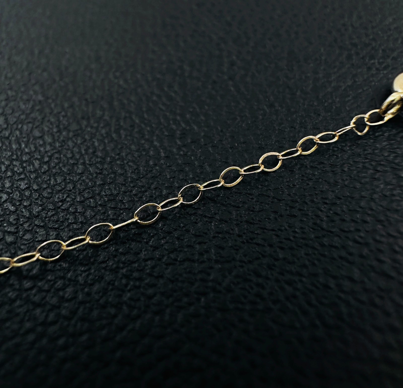 14K Solid Yellow Gold Thin Cable Link Safety Chain Extension w/Dual Clasps, 1.5″
