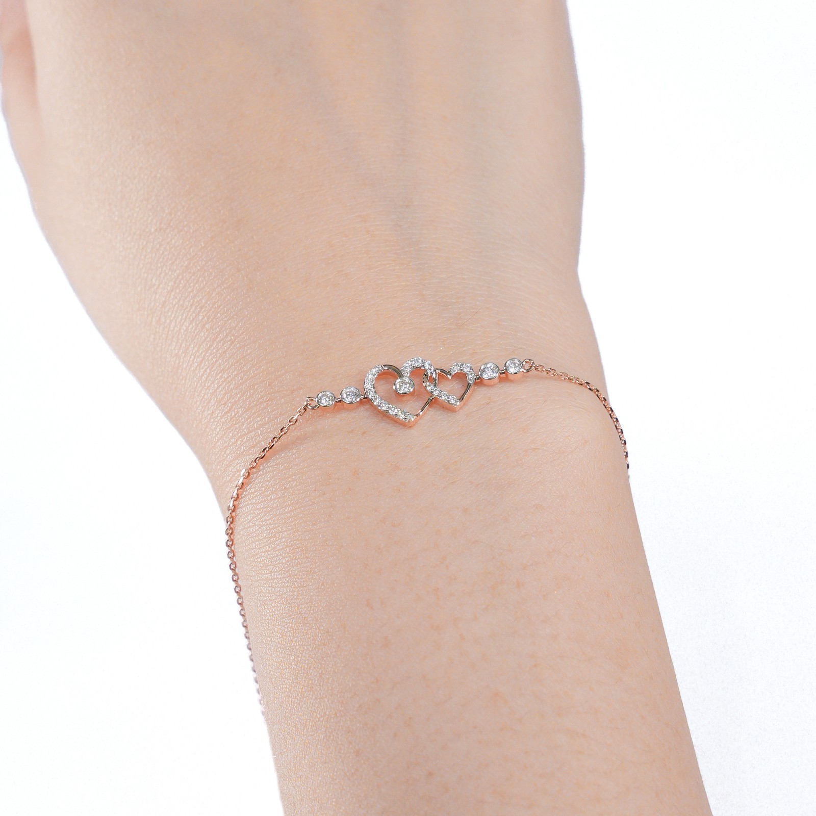 18 KARAT DIAMOND BRACELET | NATURAL DIAMOND | IGI CERTIFIED | ROSE GOLD