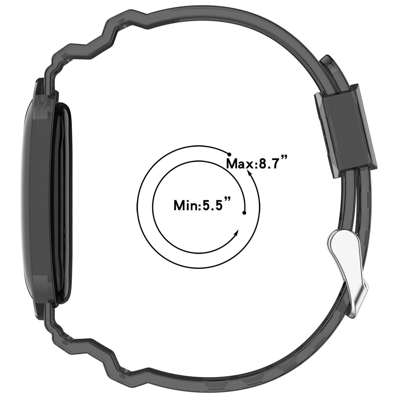 For Google Fitbit Air Transparent Adjustable Single-piece TPU Sports Strap Band