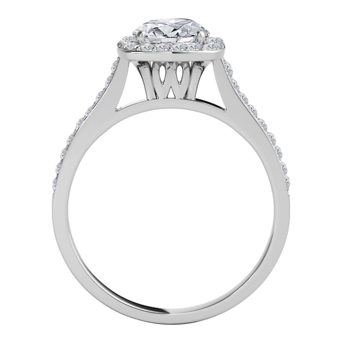 Diamond Halo-Engagement Ring 0.50 Carats 14k Yellow Rose White Gold Jewelry Gift