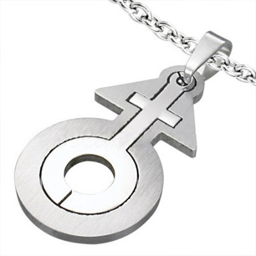Pride Shack – LGBT Female Inside Male Symbol Transgender Pride Sectional Pendant