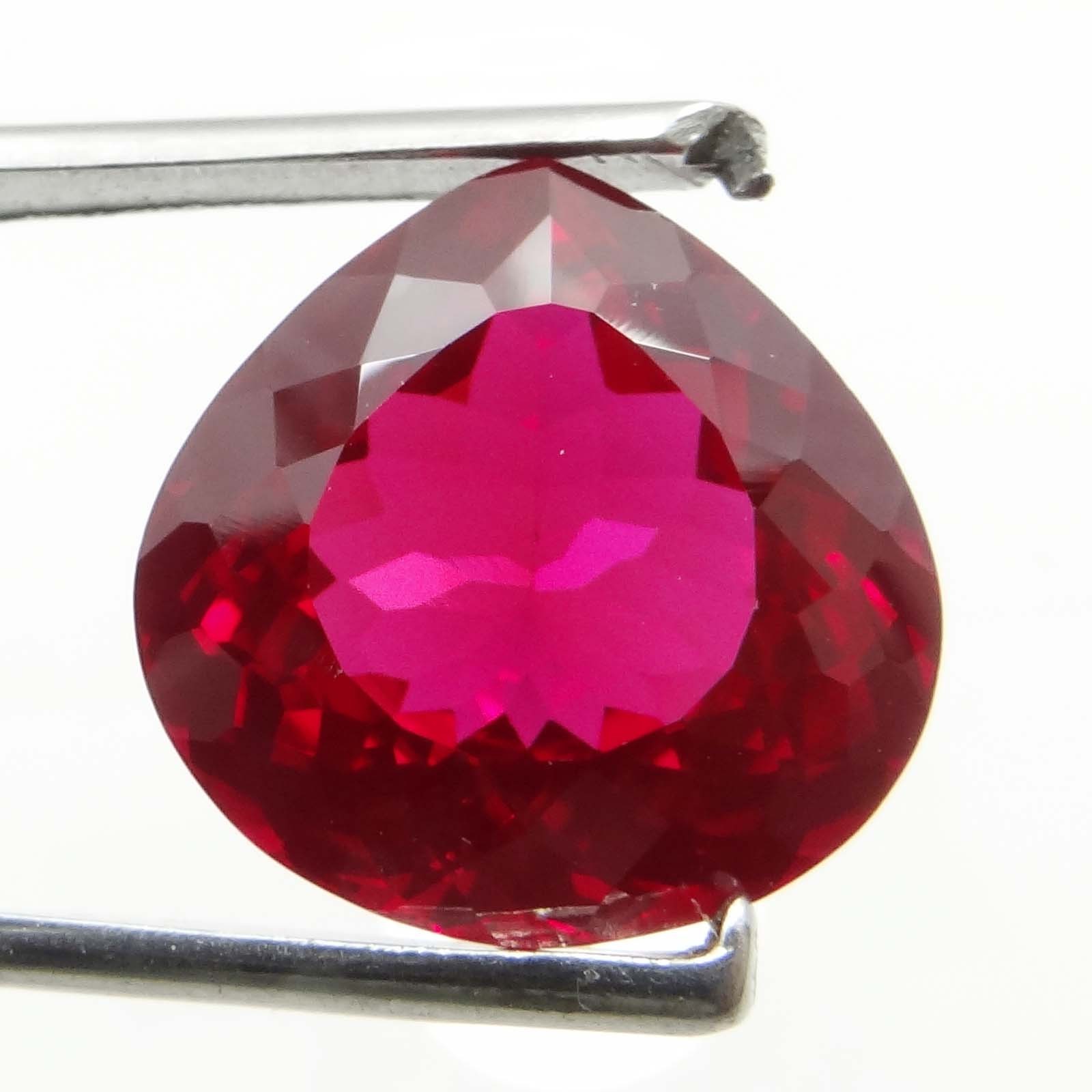 NATURAL 19.04 CTS PIGEON BLOOD RED RUBY pear GEMSTONE CERTIFIED