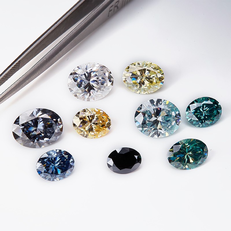 GRA Oval Cut 0.1-10ct D Color VVS1 Loose Moissanite Sparkling for Jewelry Making