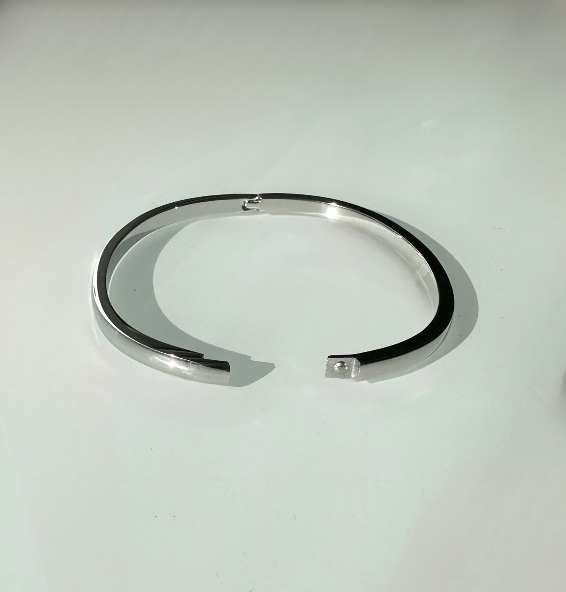 Stainless Steel Silver Slim Plain Women Tarnish-Free Cuff Bangle Bracelet Size 7