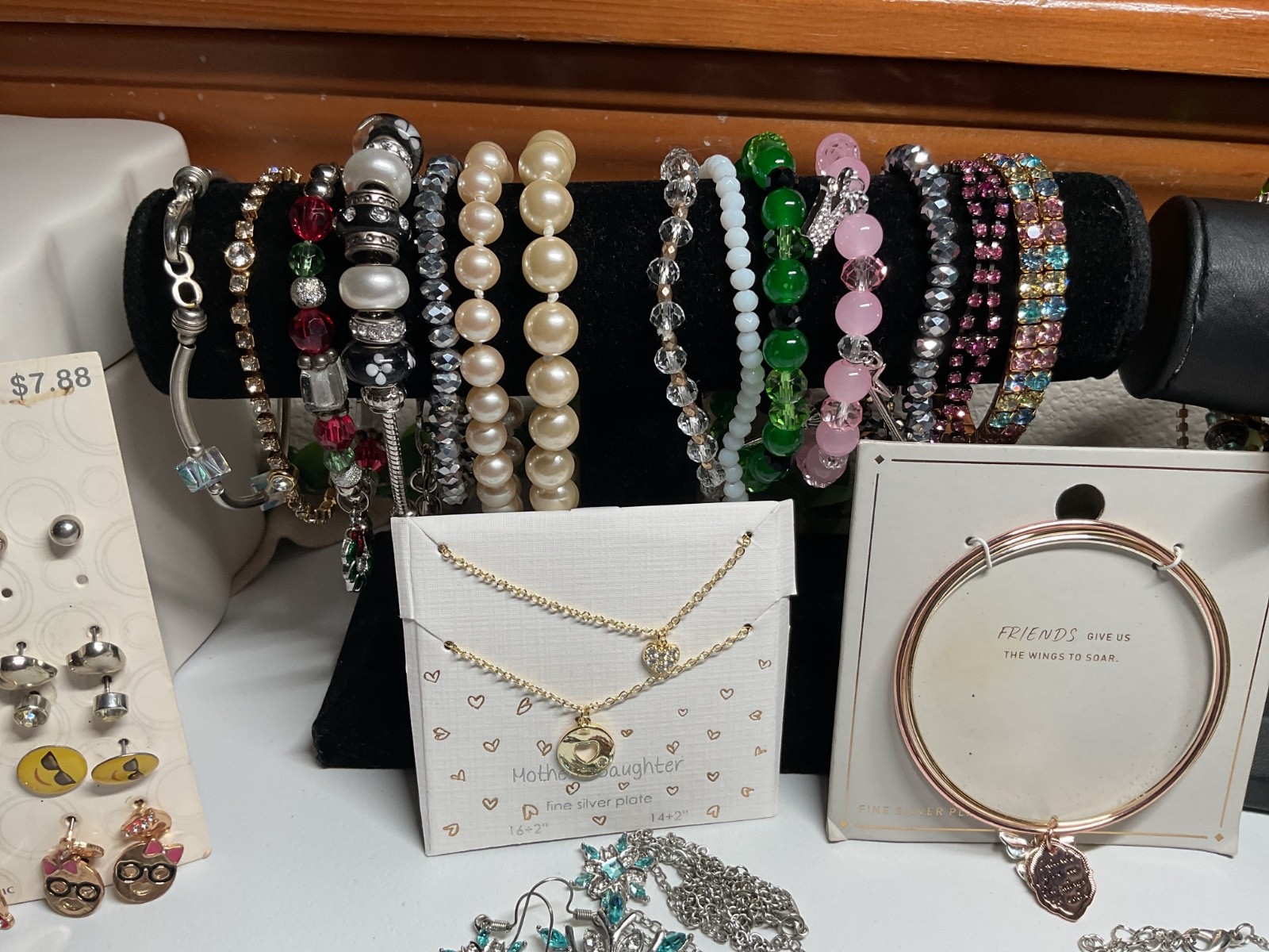 Teens kids young adults mixed jewlery lot of earrings, necklaces, bracelets