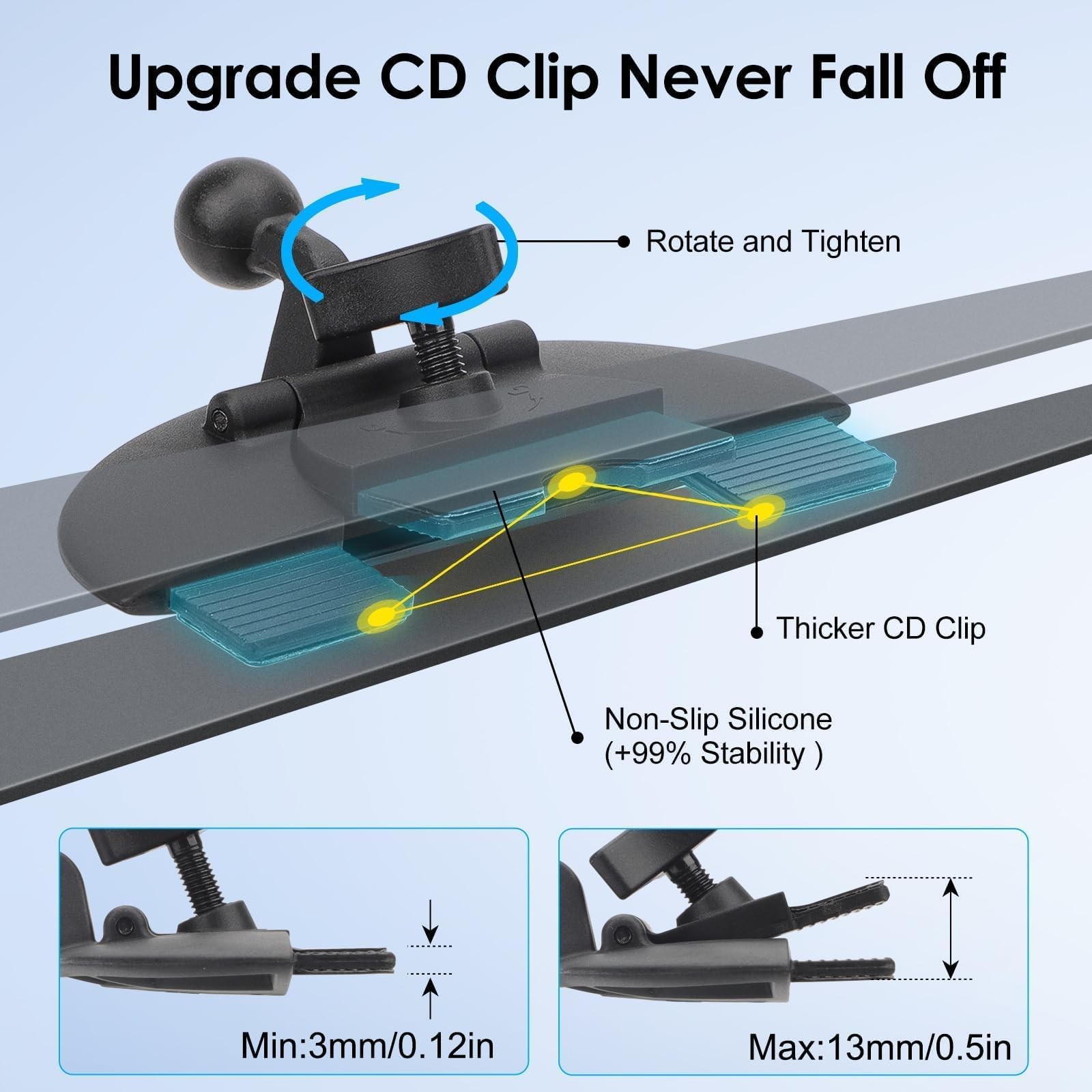 EEEKit Magnetic CD Slot Phone Mount, 20 Magnets, Pop Grip Compatible