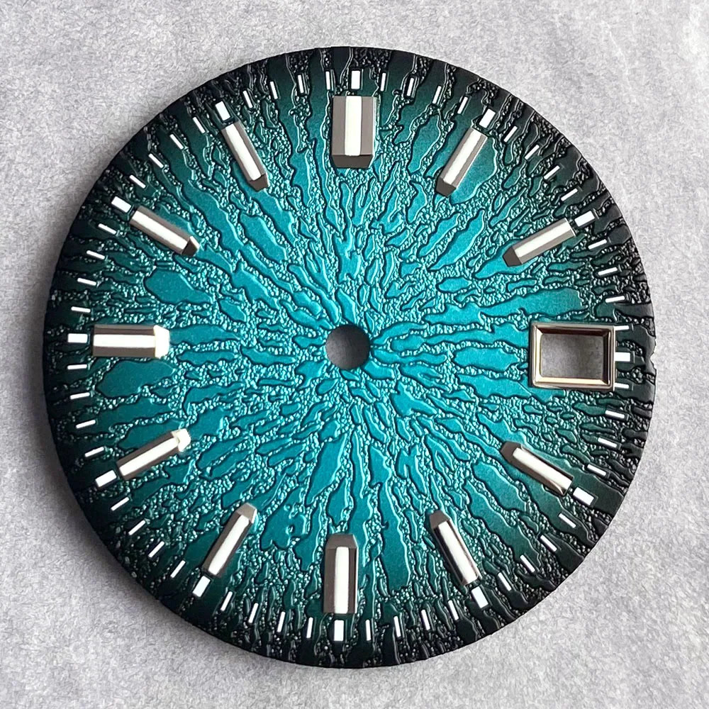 Tandorio 29mm No logo Watch Mod Dial For NH35 NH38 PT5000 Luminous Vintage Dial
