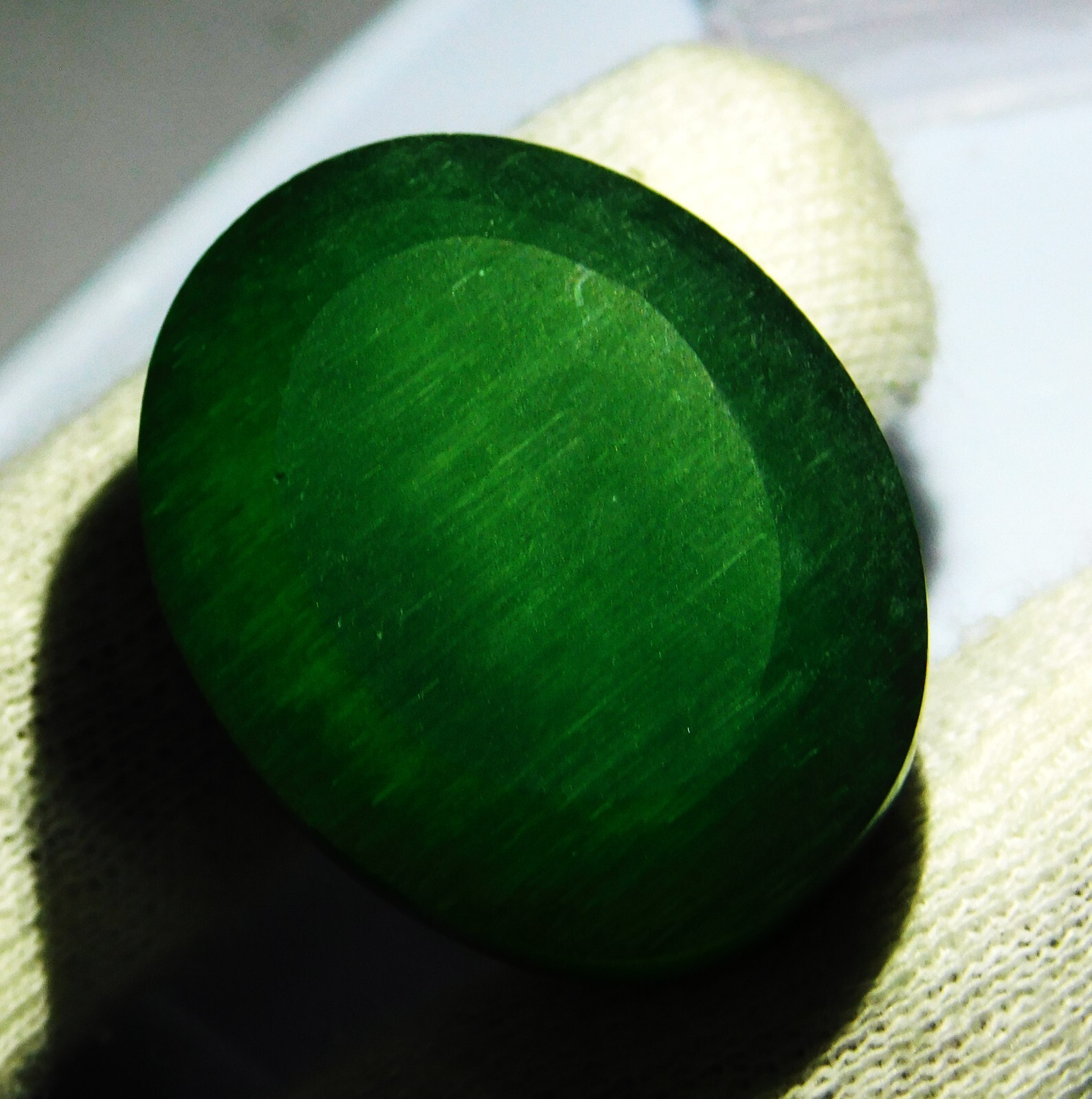 Natural 166.30 CT Beautiful Cabochon Chrysoberyl Green Cats Eye Loose Gemstone