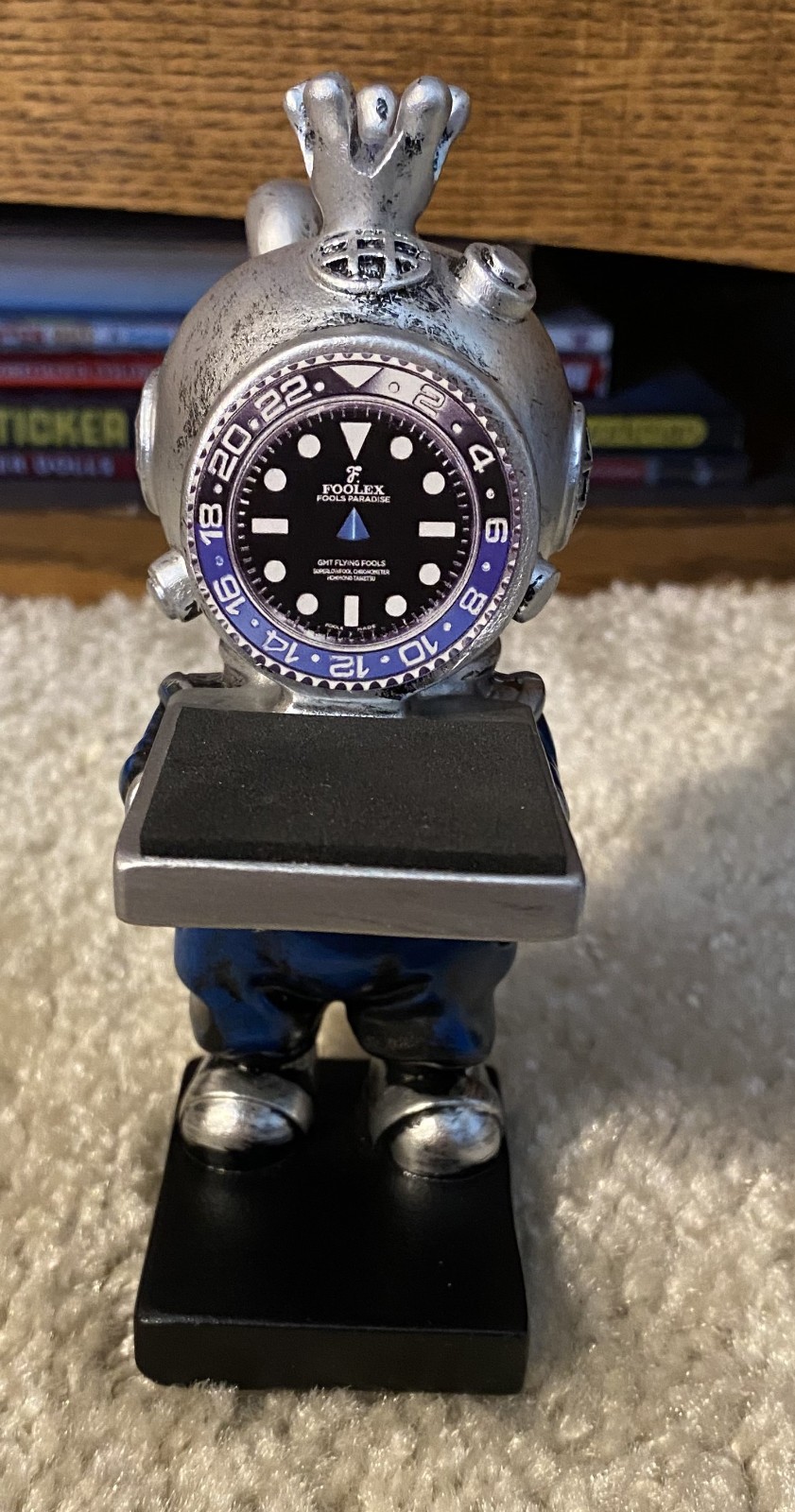 Scuba Diver Novelty Watch Stand Very Good Condition, No Box FREE SHIPPING