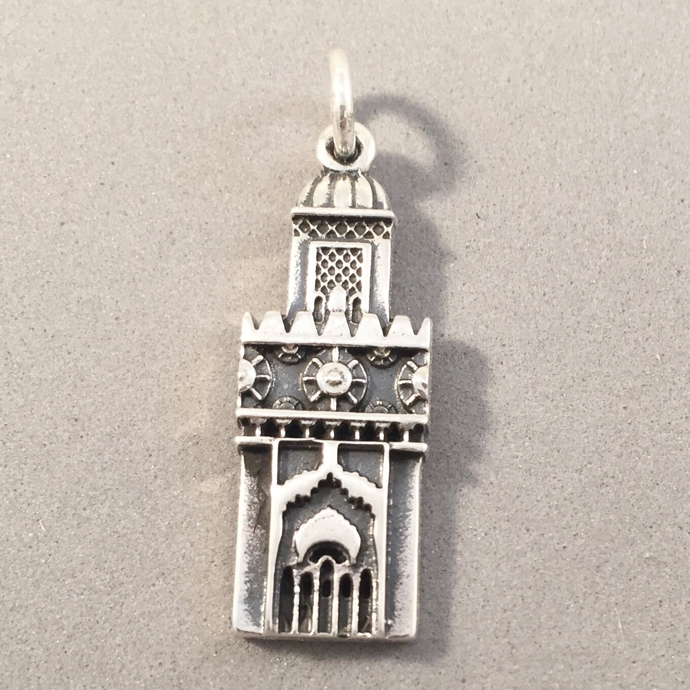 .925 Sterling Silver HASSAN II MOSQUE CHARM Casablanca Morocco NEW 925 TZ08