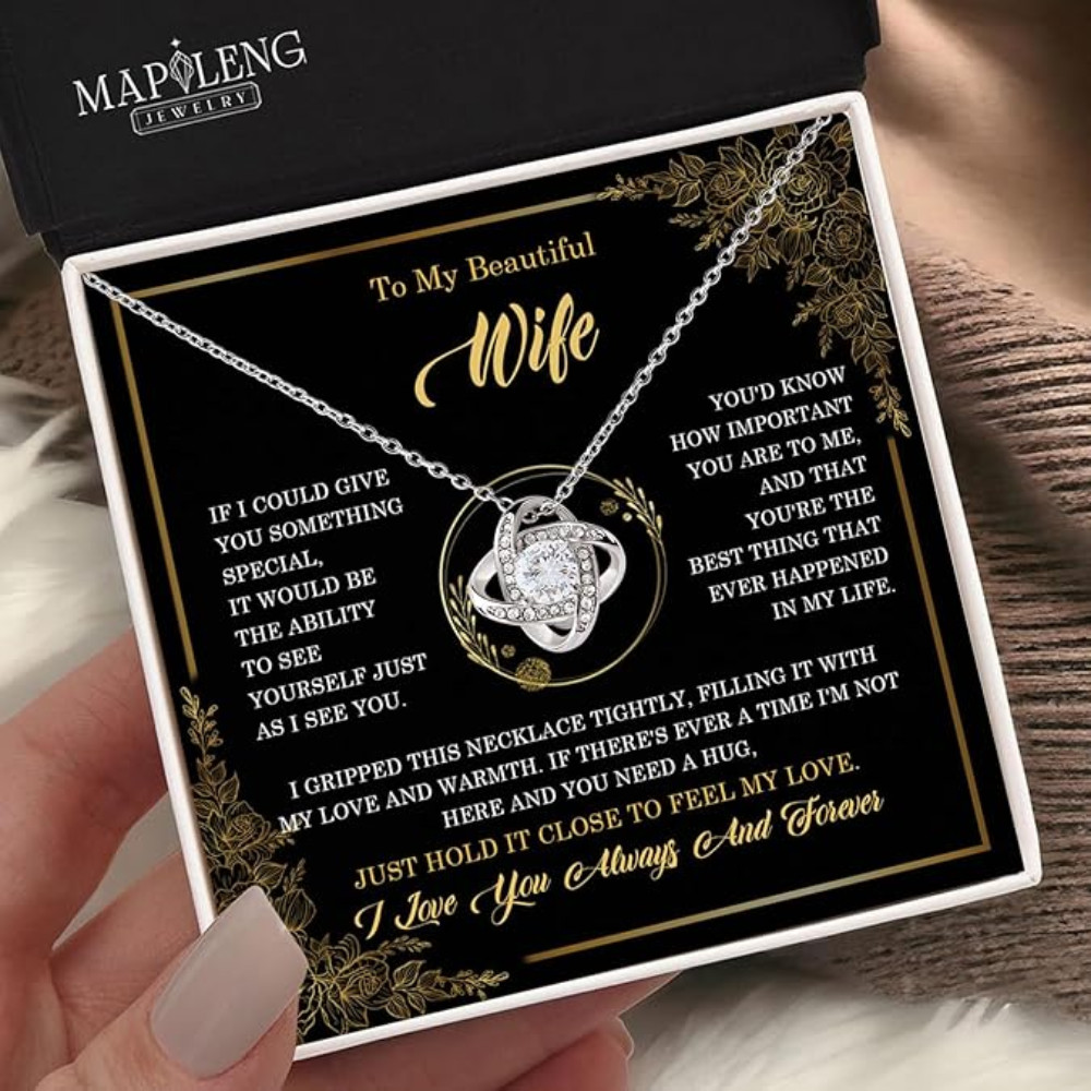 Wife Necklace For Her, Birthday Valentines Gift For Wife From Husband