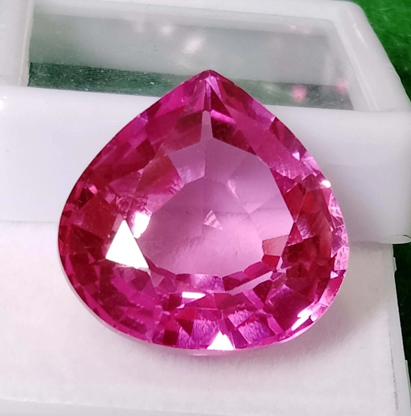 Sparkling Pink Sapphire For Jewelry Pear Cut 12+ Ct Certified EGL Loose Gemstone