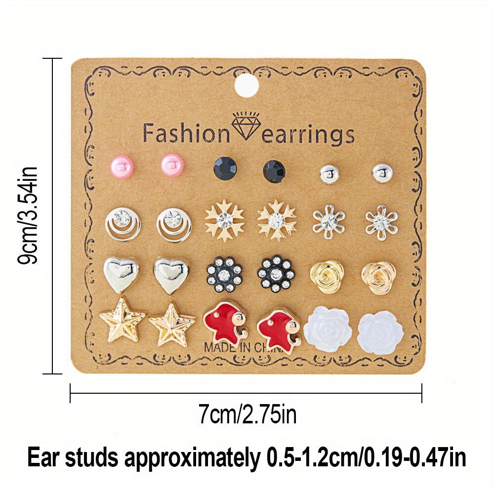 84 Pairs Fashion Alloy Stud Earrings Set for Women – Elegant and Lovely