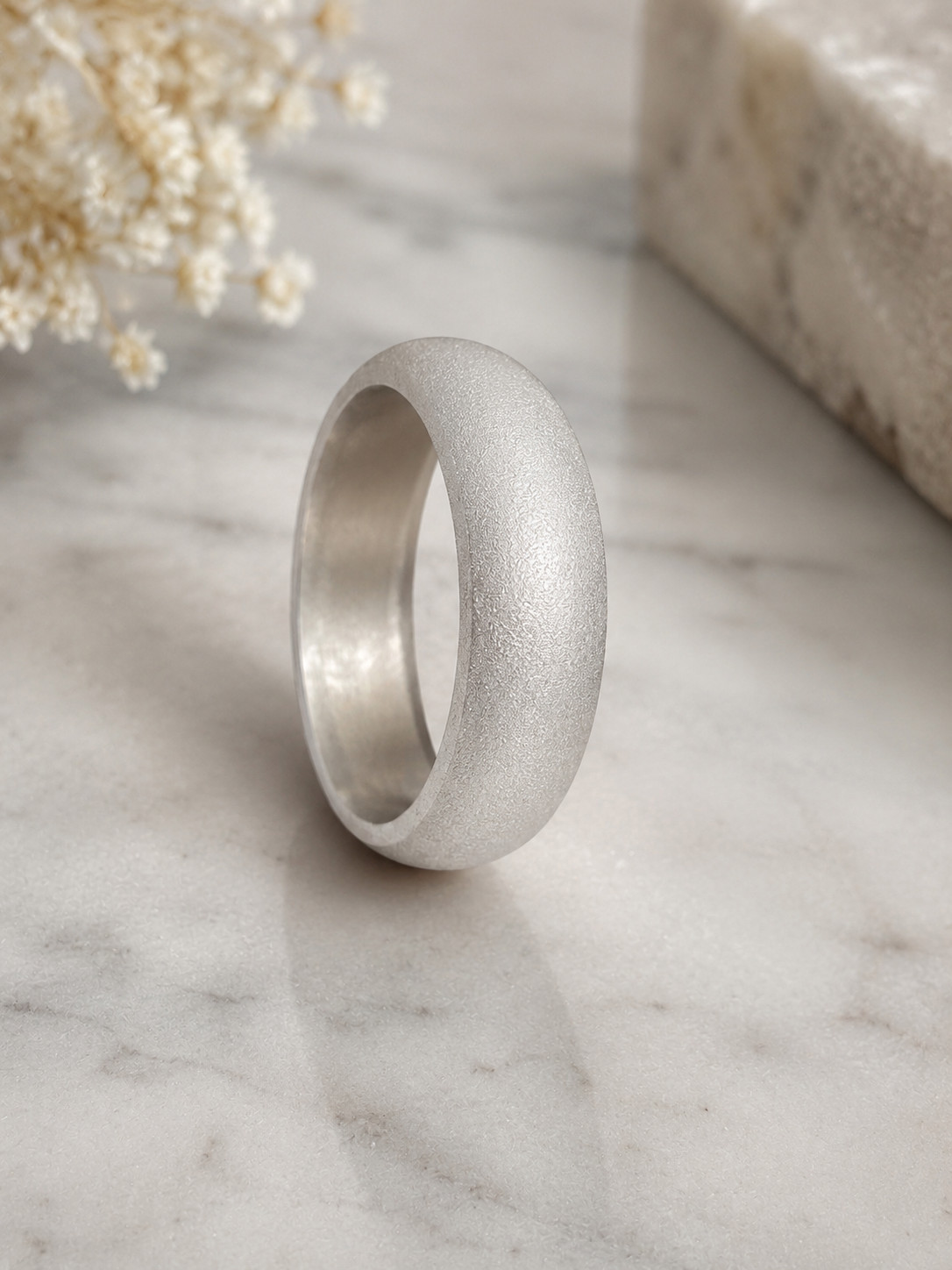 Handcrafted 999 Fine Silver Ring • Comfort Fit Band width 4mm • Engravable
