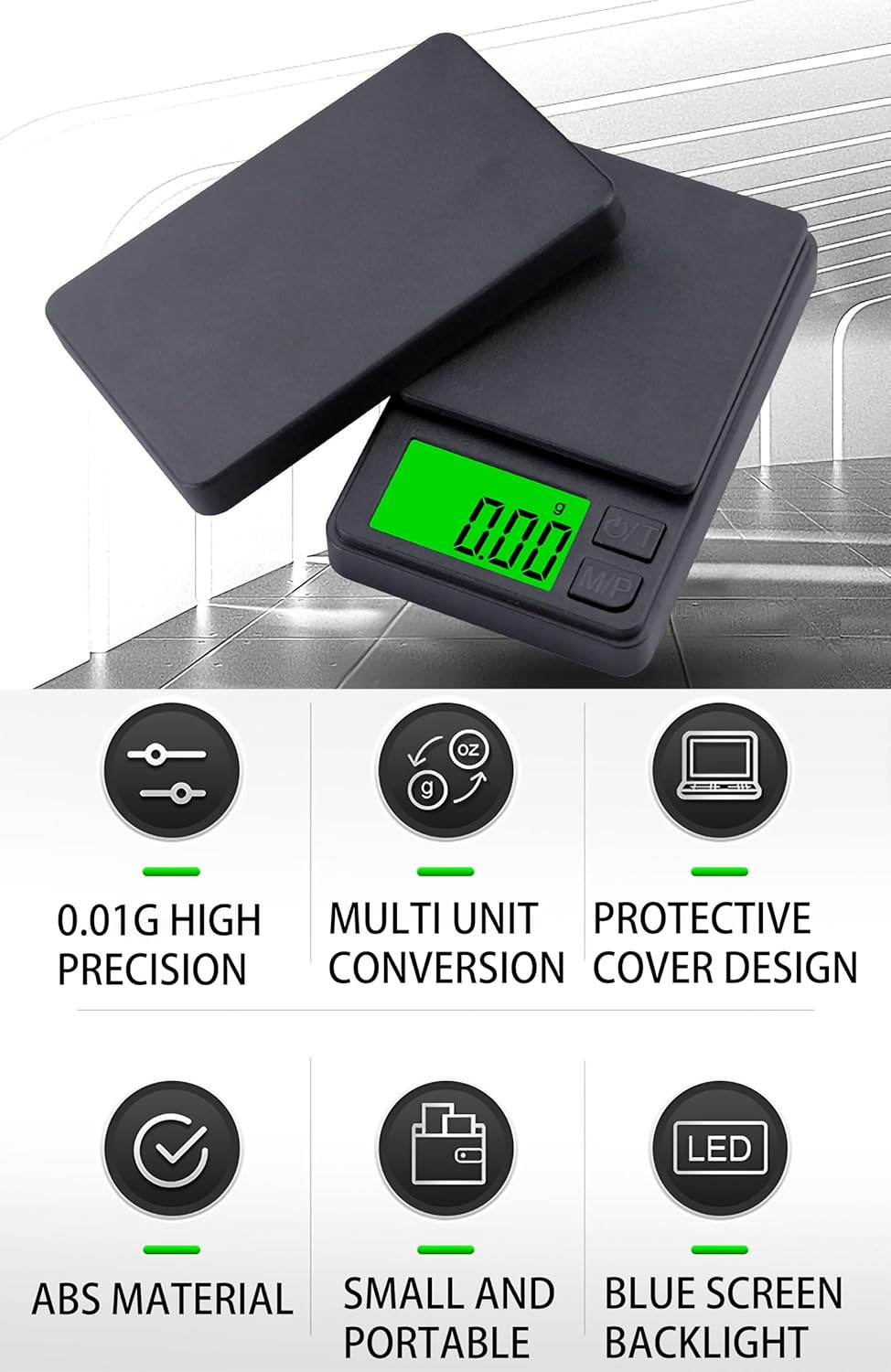 Digital Pocket Scale 1000G X 0.01G Weigh Gram Scale, Mini Scale, Digital Grams S