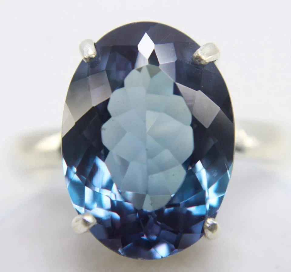 10.10 Carat Color Change Natural Alexandrite Ring 925 Sterling Silver Best Gift