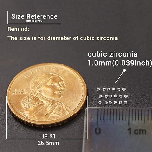 1000pcs 5A Round Machine Cut White Cubic Zirconia Stone Loose CZ Synthetic