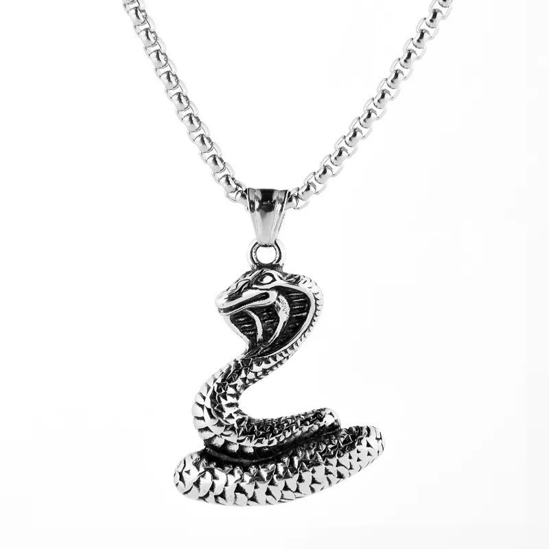 Men’s Titanium Steel Necklace Hip Hop Punk Trendy Anchor Pendant Stainless Steel