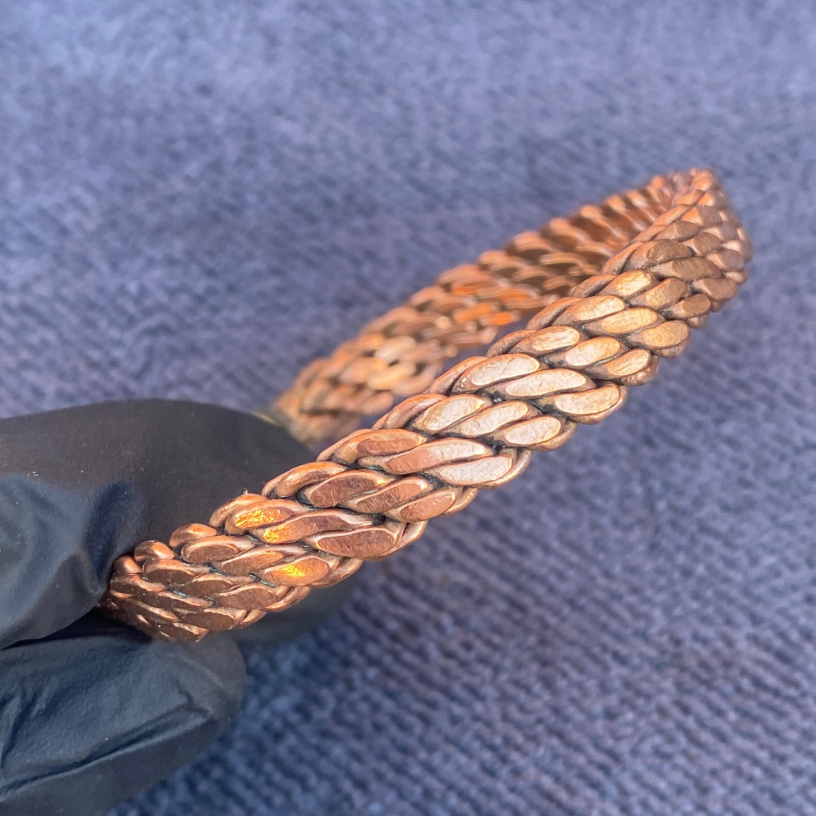 Antique North African Berber Tribe Moroccan Twisted Tension Bangle Bracelet