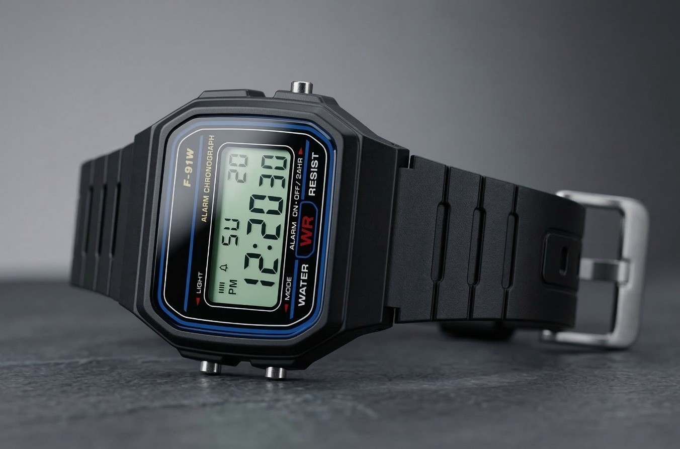 F91W Classic Digital Watch Resin Strap Stopwatch Chronograph Sport Men