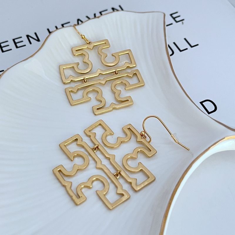 New Tory Large Logo earrings with Jewelry Pouch Size:4.8*3.5cm