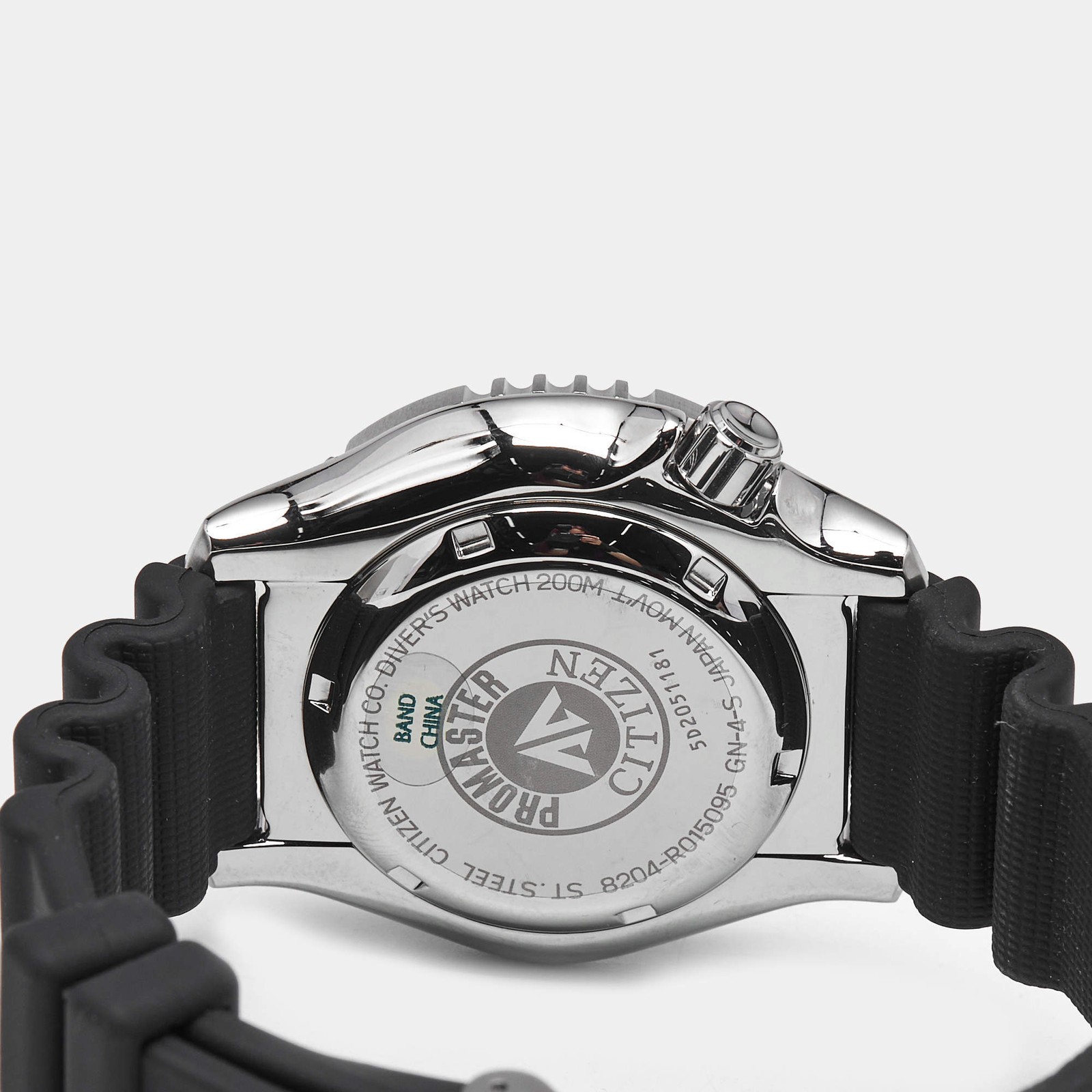 Citizen Promaster NY004009W Luminous Green Dial Stainless Steel Rubber Mens