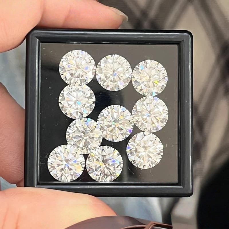 0.1-5ct GRA Certified D Color Loose Moissanite VVS1 Round Cut for Jewelry Making