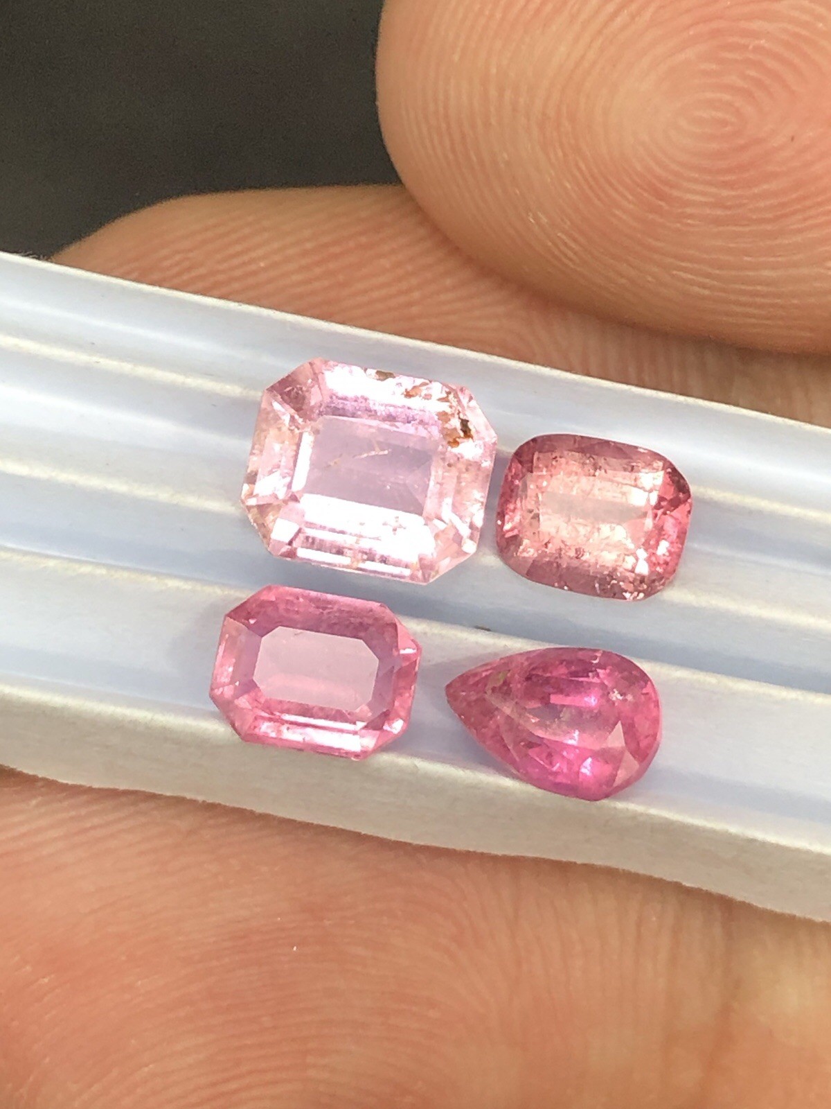 4 Ct Pink Faceted Tourmaline Lot From Afghanistan