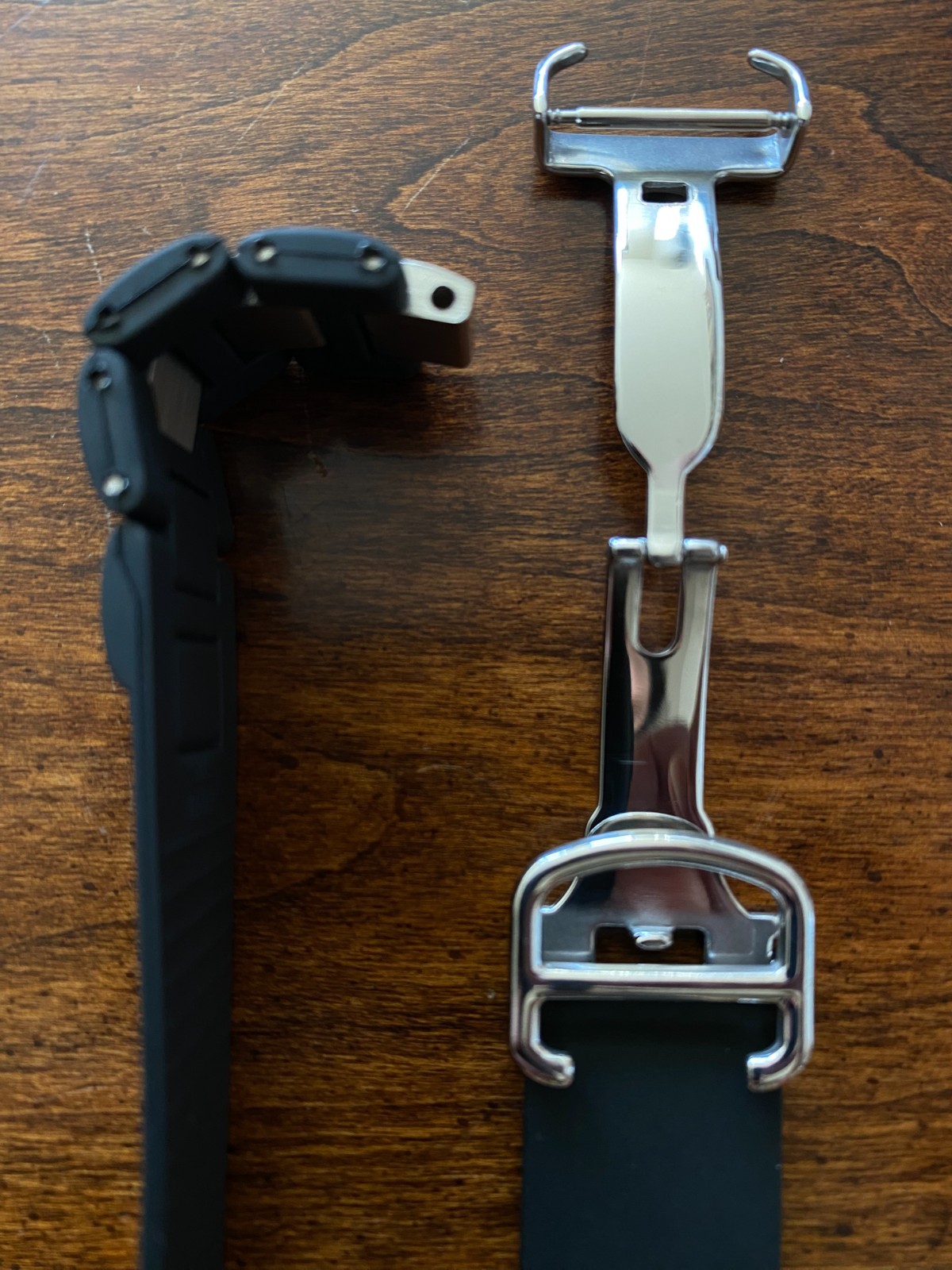 For Cartier 21 Chronoscaph 20mm*10mm Black Rubber Wrist Watch Band Strap