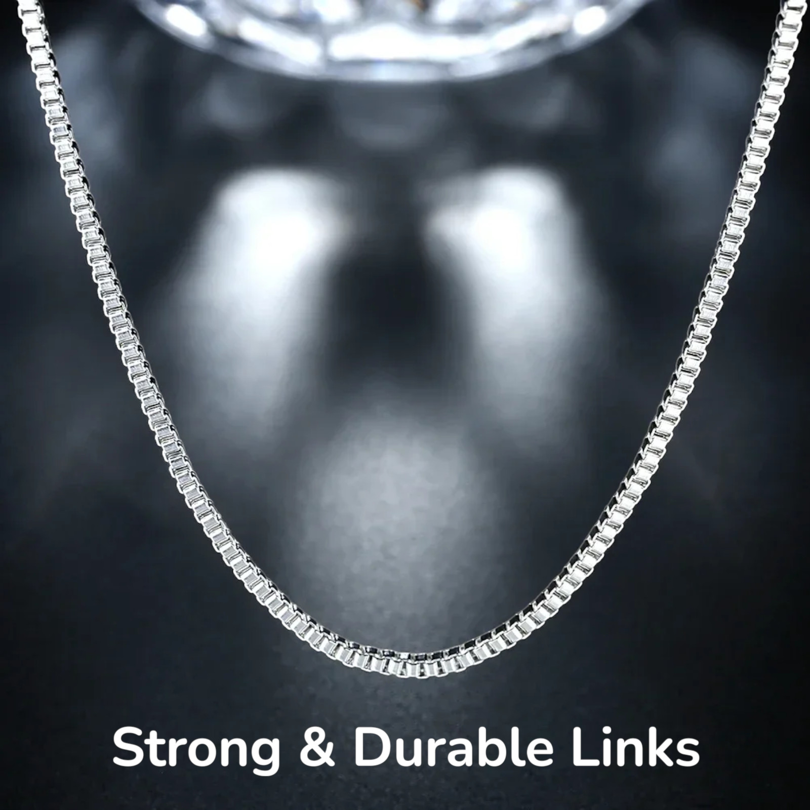925 Sterling Silver Necklace 16/18/20/22/24 inches fine 1.5MM Box chain