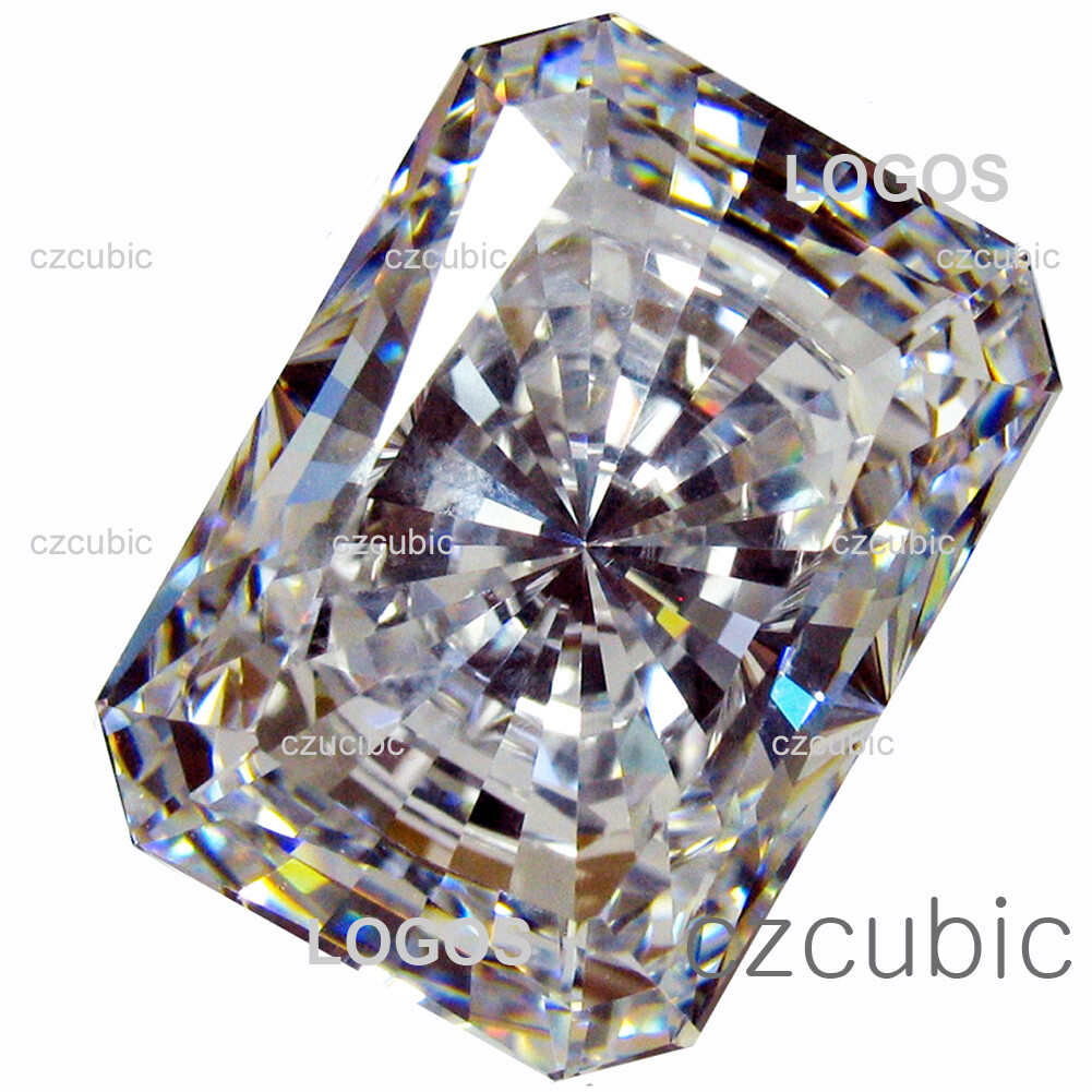 CZ / CUBIC ZIRCONIA LOOSE EME/RADIANT SUPER QUALITY WHITE CZ CLEAR U.S.A SHIP