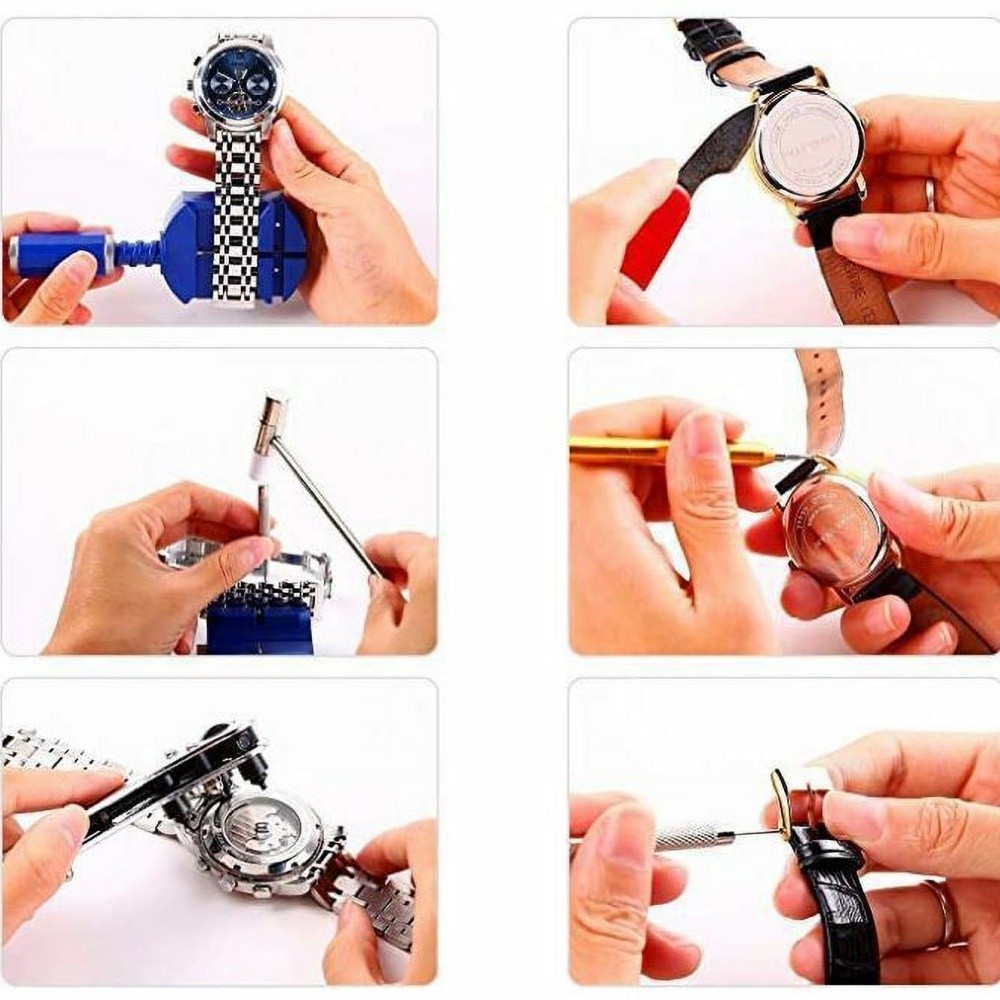 Watch Repair Kit 147 PCS Watch Battery Replacement Tool Kit Watch Remover Tool