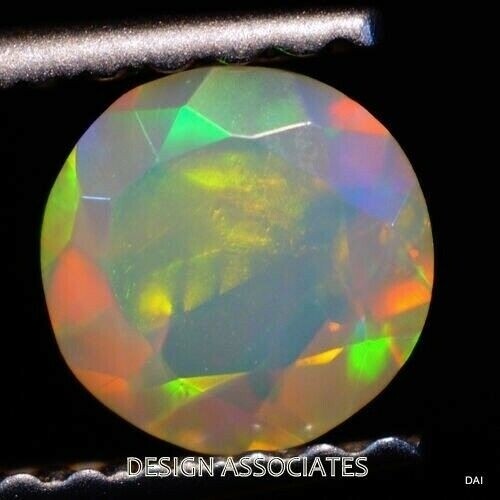 ETHIOPAIN WELO OPAL 3 MM ROUND MULTI FIRE FACETED CALIBRATED 5 PIECE SET F-315