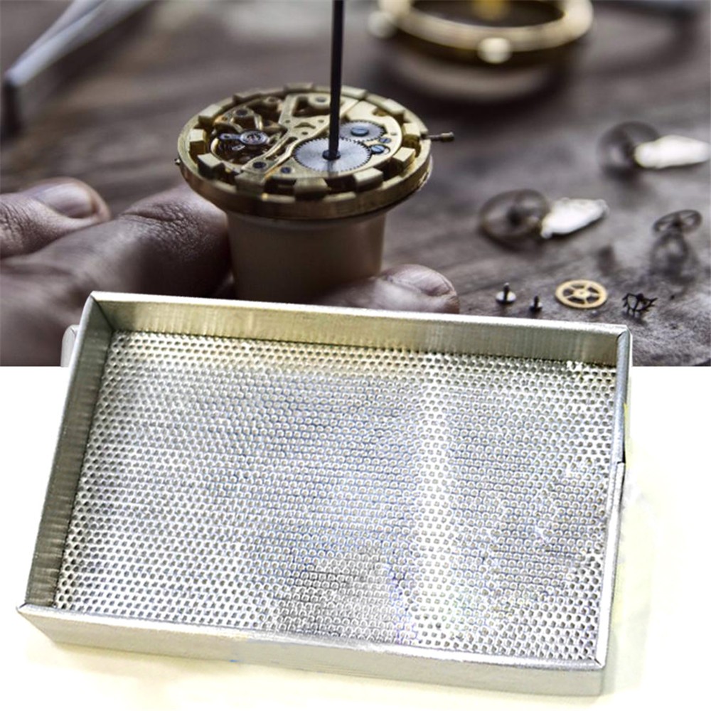 Watch Parts Storage Tray Organizer Dryer Plate Frame Steel Mesh Cleaning Tool b