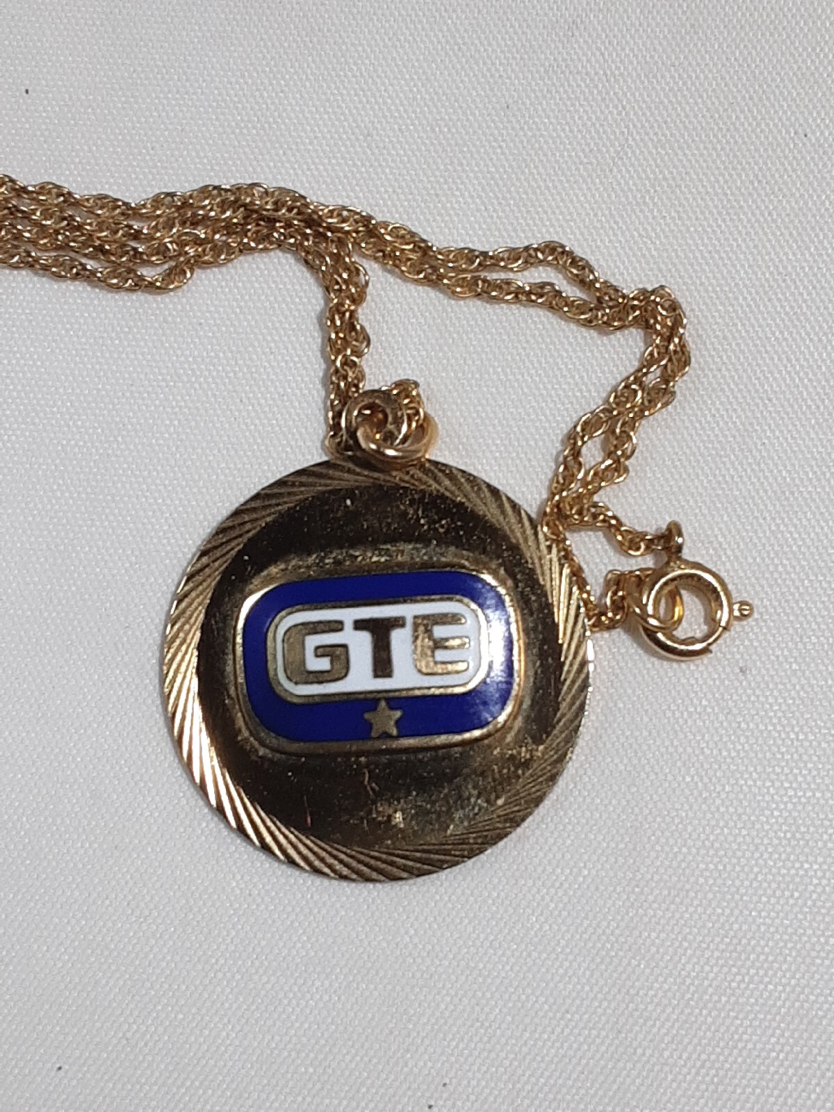 Vintage 10k Gold Filled GTE Award Pendant Necklace With Case