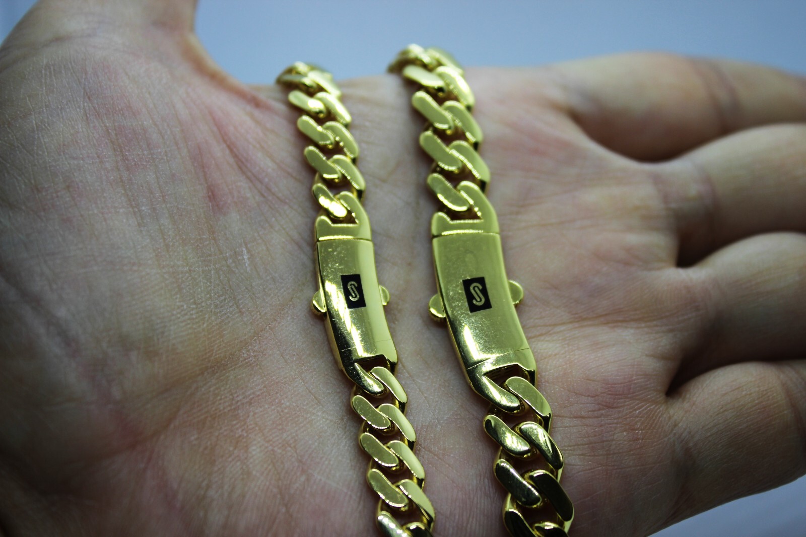 10K Yellow Gold Miami Cuban Monaco Chain 7.5 – 9mm Necklace 16″ – 30″ Hollow