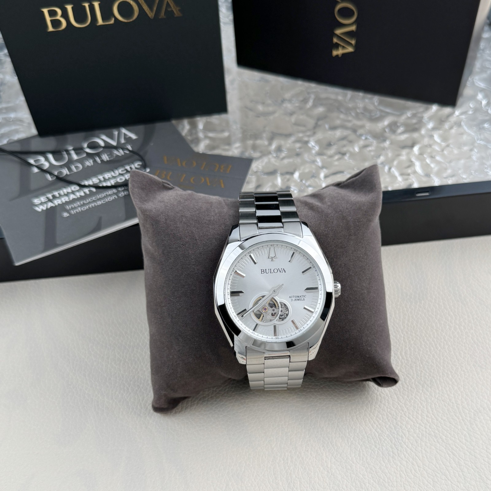 Bulova Classic Surveyor Automatic silver-tone Dial Men’s watch 96A274