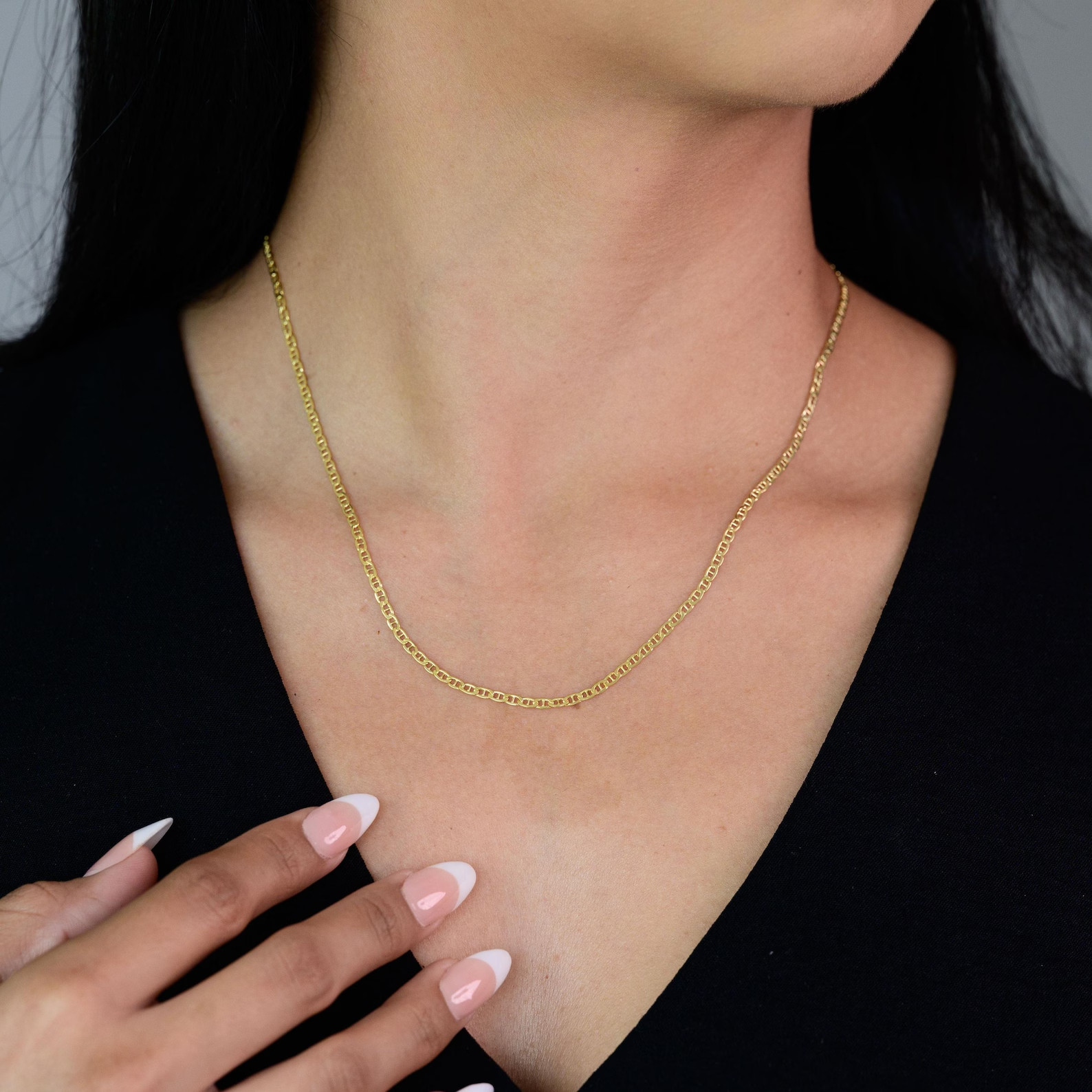 14k Gold Filled Mariner Marina Chain Necklace 18-24” 3-7mm Men Women
