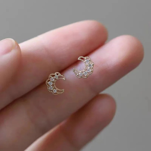 925 Sterling Silver Tiny Leaves Olive Leaf Dainty Minimalist Women Stud Earrings