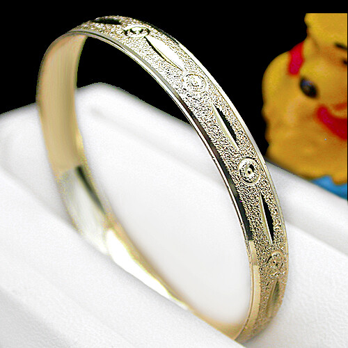 KIDS | BABY 6mm 14k EP Diamond Cut BANGLE ~SZ 1 | 0-9 Month + LIFETIME GUARANTEE